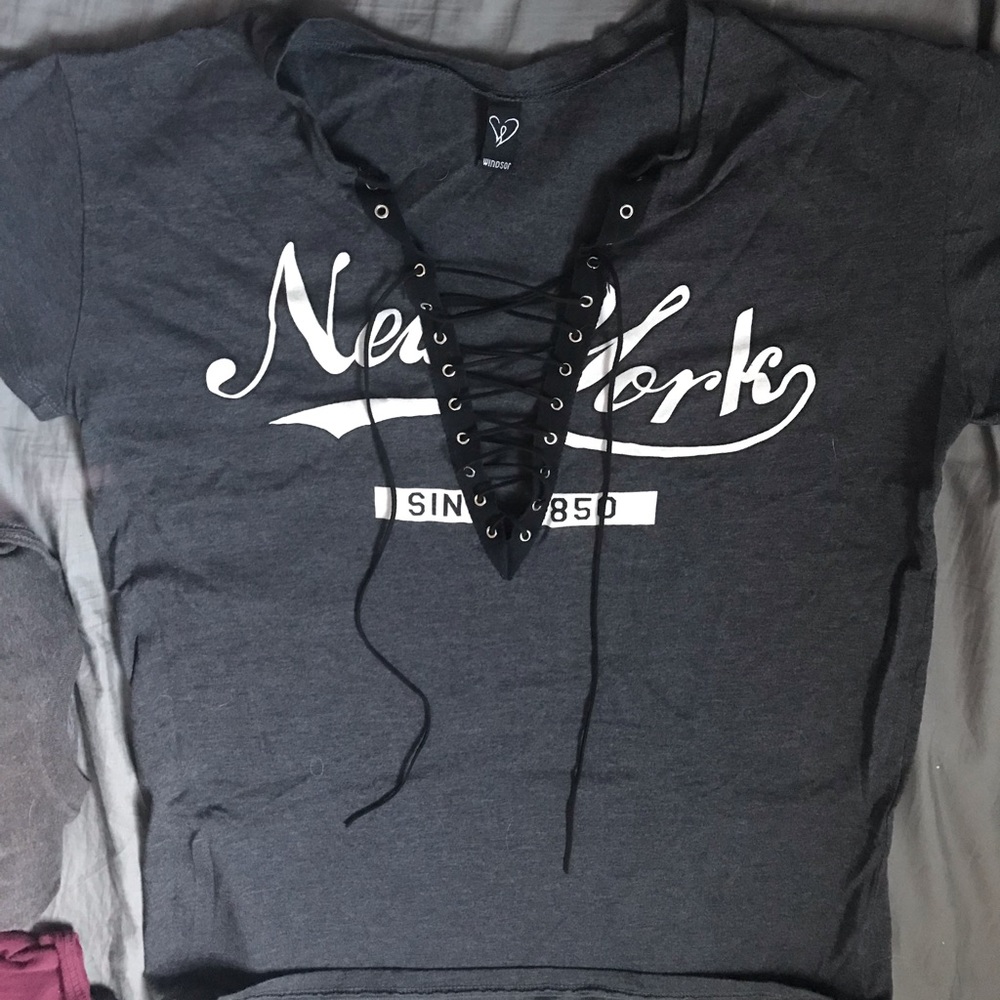 Lace up tee